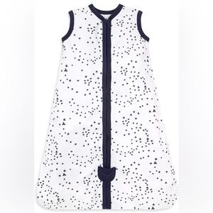 Burt's Bees Organic Cotton Wearable Blanket - White with Navy Stars 12-18 Months